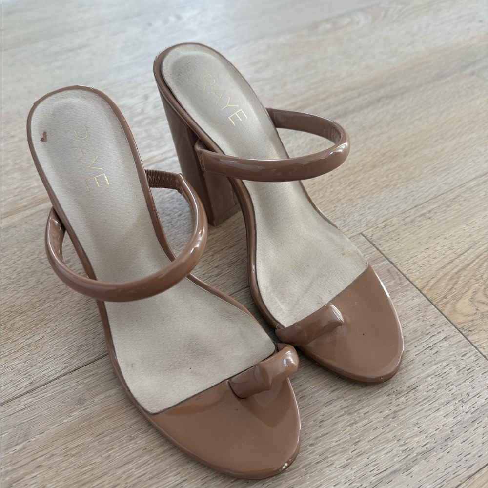 RAYE Tan Strappy Heels - Picture 2 of 5
